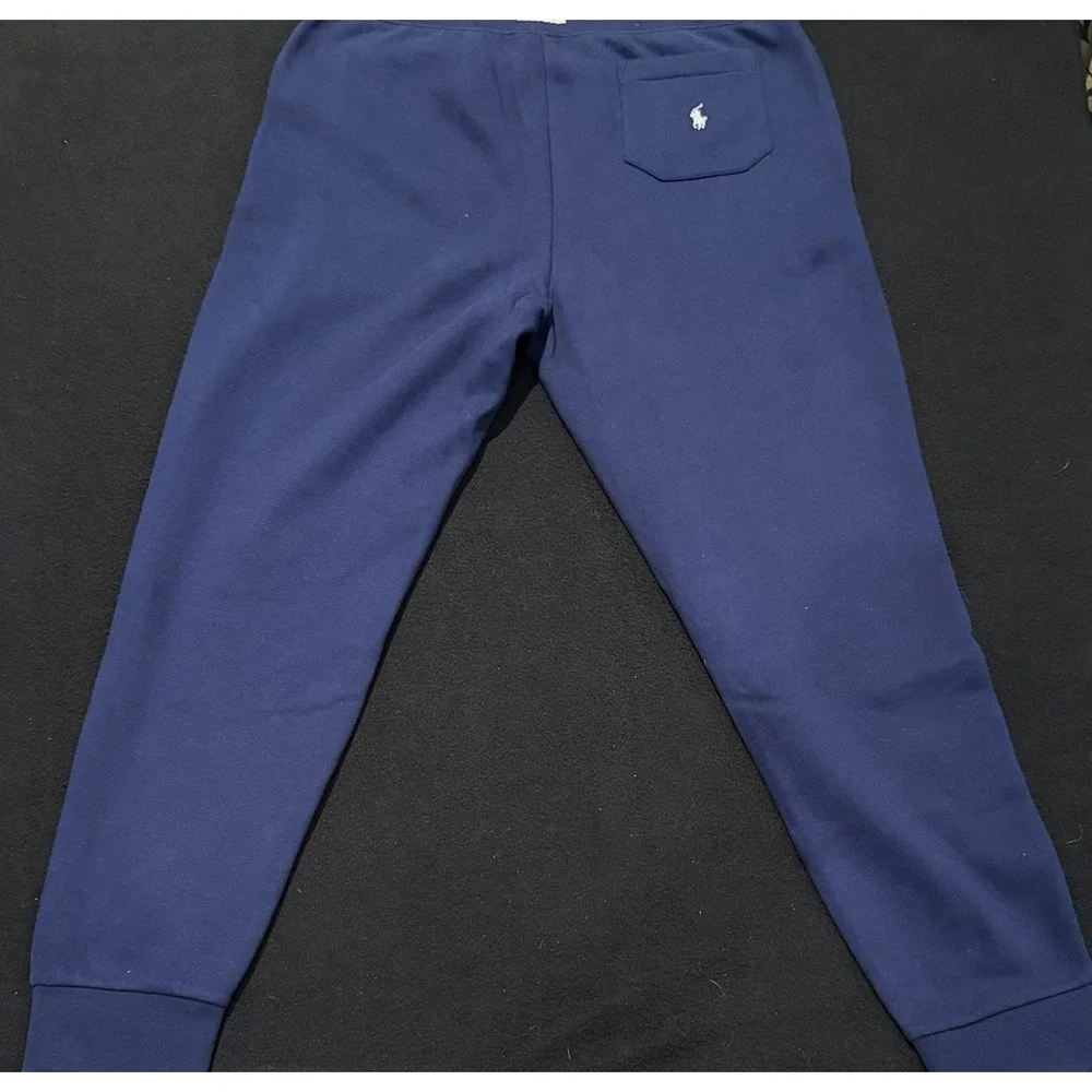 Polo Ralph Lauren Navy Embroidered Logo Fleece Jogger Pants Mens Small NWT